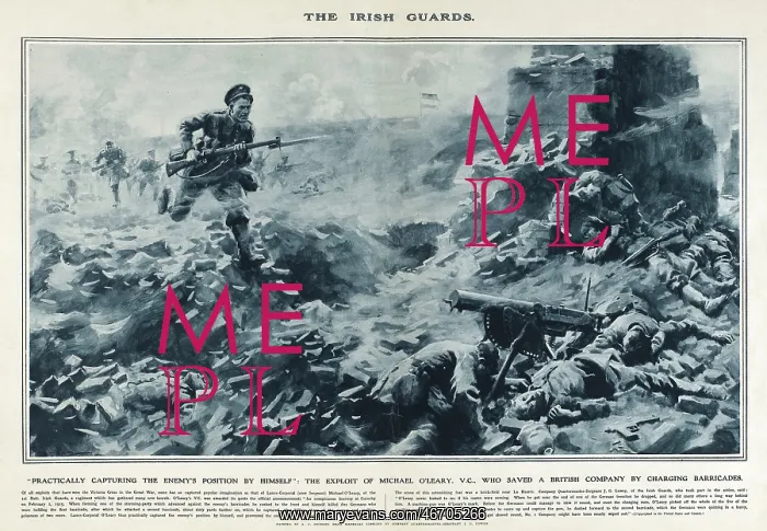 : Michael O'Leary, Irish Guards, in Great War Deeds, WW1 : Michael O'Leary, Irish Guards, in Great War Deeds, WW1
