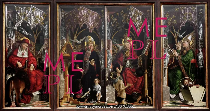 : Michael Pacher (1435-1498). Austrian painter. Altarpiece of : Michael Pacher (1435-1498). Austrian painter. Altarpiece of