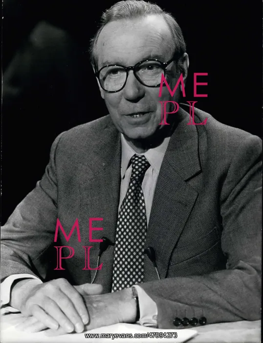 : Michel Debre, former PM of France, on television programme : Michel Debre, former PM of France, on television programme