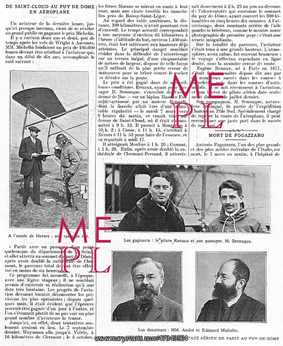 : MICHELIN AIR PRIZE 1911 : MICHELIN AIR PRIZE 1911