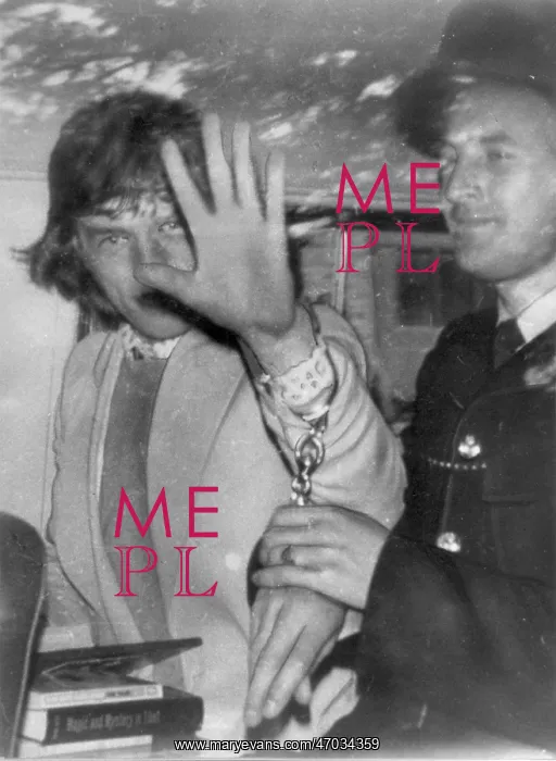 : Mick Jagger of The Rolling Stones en route to prison : Mick Jagger of The Rolling Stones en route to prison