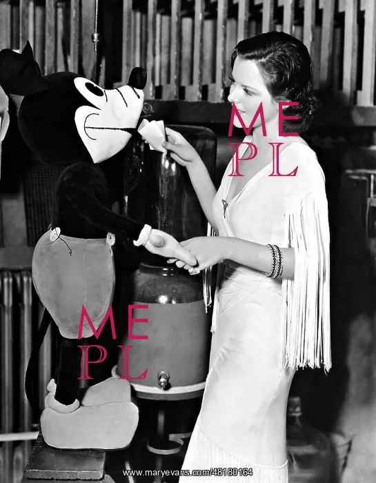 : Mickey Mouse and Margaret McConnell, 1933 : Mickey Mouse and Margaret McConnell, 1933