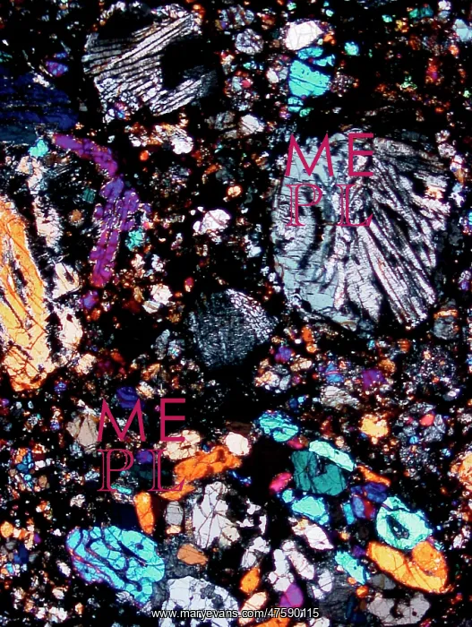 : Microscope image of chondrite : Microscope image of chondrite