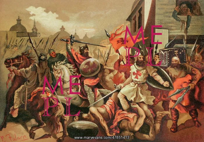 : Middle Ages. The Crusades. Chromolithography : Middle Ages. The Crusades. Chromolithography
