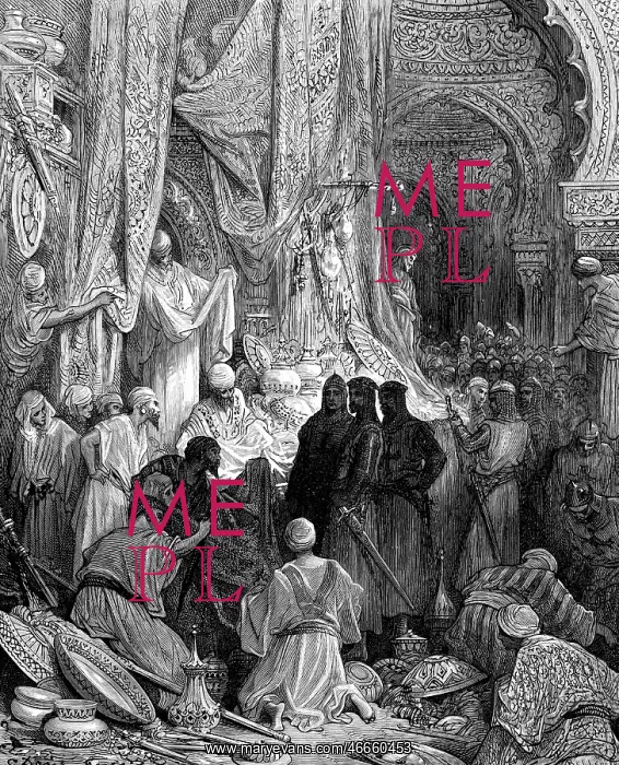 : Middle Ages, crusades, scene, crusaders adoring : Middle Ages, crusades, scene, crusaders adoring