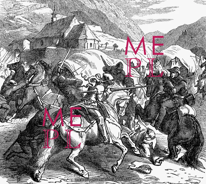  : middle ages, knights, robber barons, attack