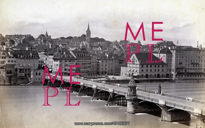 : The Middle Bridge at Basel, Switzerland : The Middle Bridge at Basel, Switzerland