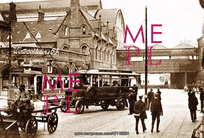  : Middlesbrough Railway Station and Albert Bridge early 1900s