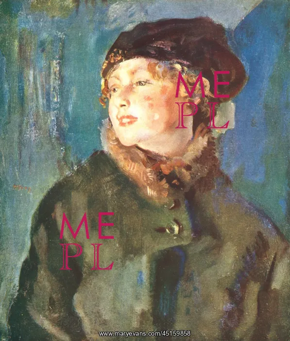 : Midinette. A portrait oil painting of a young French woman : Midinette. A portrait oil painting of a young French woman