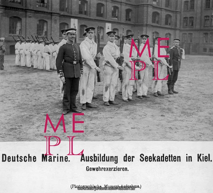 : Midshipmen in Kiel during gun training, 1906 : Midshipmen in Kiel during gun training, 1906