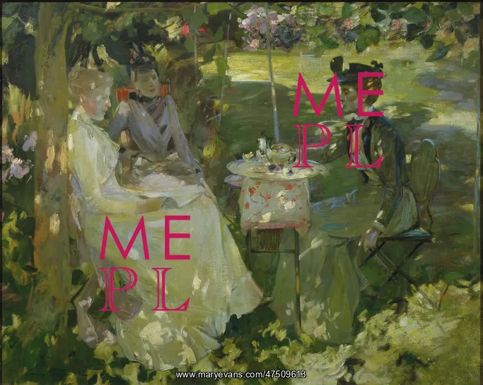 : Midsummer ' women in a garden : Midsummer ' women in a garden
