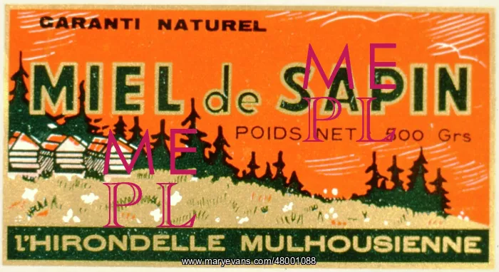  : Miel de Sapin, Pine Honey label