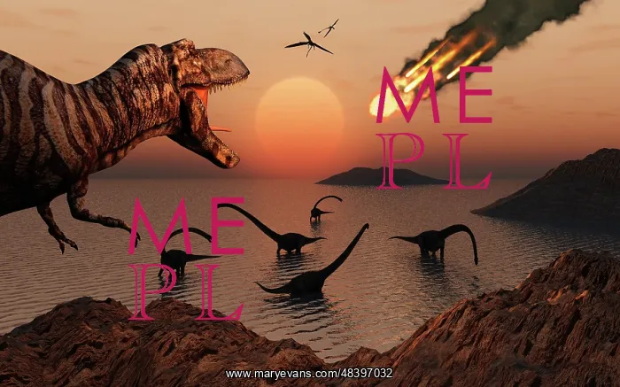: A mighty T Rex roars from overhead as a giant fireball ? : A mighty T Rex roars from overhead as a giant fireball ?