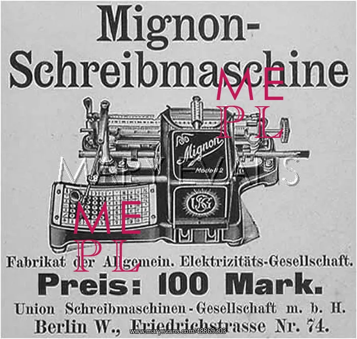 : Mignon Schreibmaschine typewriter : Mignon Schreibmaschine typewriter