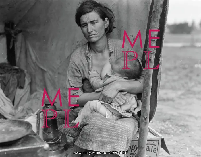 : Migrant Mother Breastfeeding, 1936 : Migrant Mother Breastfeeding, 1936