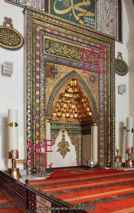 : Mihrab, Grand Mosque, Bursa, Turkey : Mihrab, Grand Mosque, Bursa, Turkey
