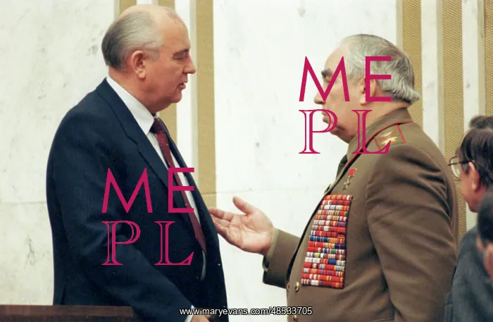: Mikhail Gorbachev and Marshal Viktor Kulikov at : Mikhail Gorbachev and Marshal Viktor Kulikov at