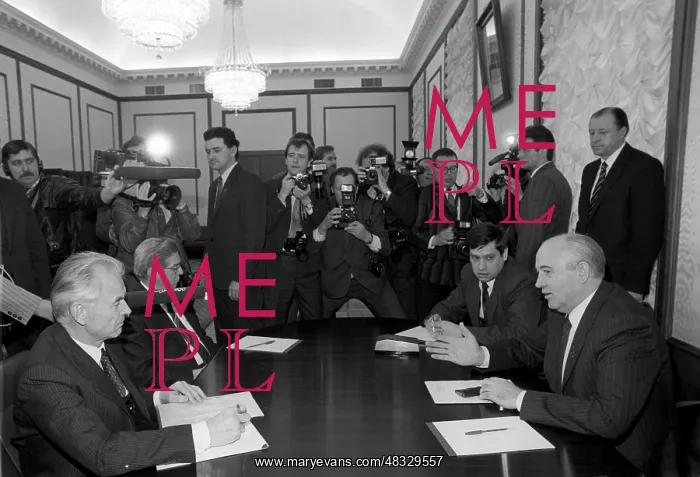 : Mikhail Gorbachev meets Hans Modrow, 1990 : Mikhail Gorbachev meets Hans Modrow, 1990