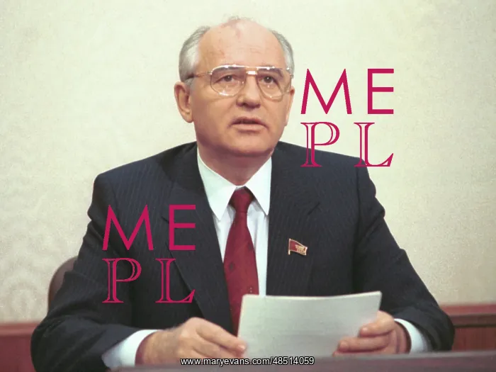 : Mikhail Gorbachev during his New Year address, 1989 : Mikhail Gorbachev during his New Year address, 1989