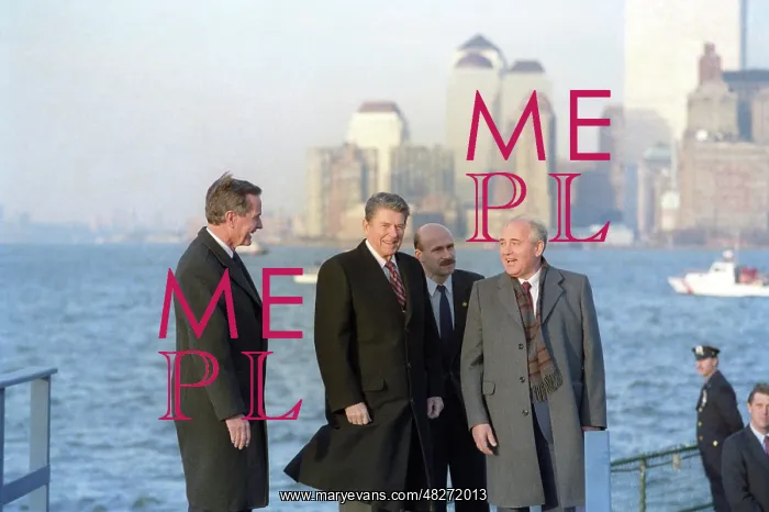 : Mikhail Gorbachev, Ronald Reagan and George Bush, 1988 : Mikhail Gorbachev, Ronald Reagan and George Bush, 1988