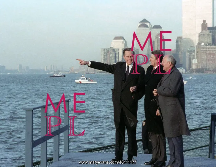 : Mikhail Gorbachev, Ronald Reagan and George Bush, 1988 : Mikhail Gorbachev, Ronald Reagan and George Bush, 1988