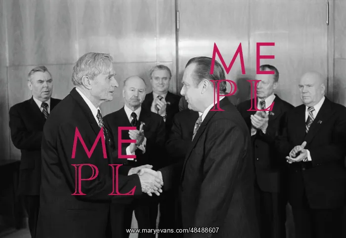 : Mikhail Suslov receives Karl Marx Order : Mikhail Suslov receives Karl Marx Order