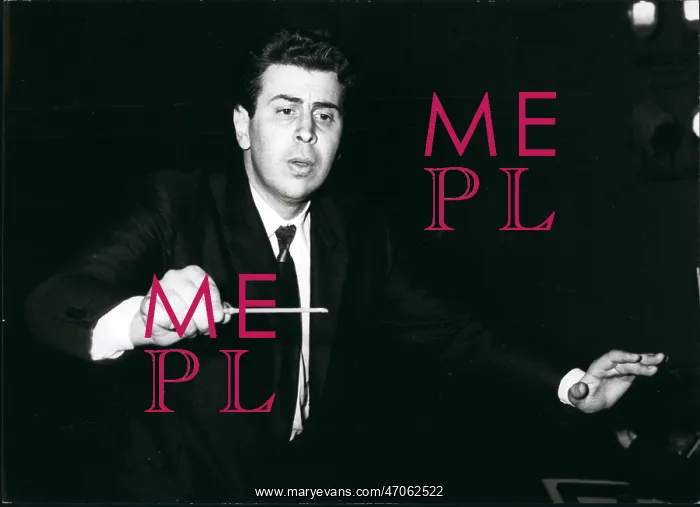 : Mikis Theodorakis, Greek composer, conducting : Mikis Theodorakis, Greek composer, conducting