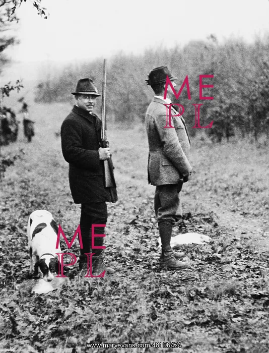 : Miklos Horthy while hunting, 1929 : Miklos Horthy while hunting, 1929