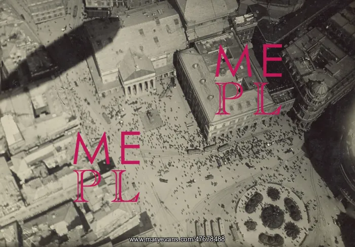 : Milan with Blimp Shadow, WW1 Era : Milan with Blimp Shadow, WW1 Era