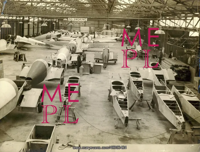 : Miles construction Phillips and Powys fuselage shop 1935 : Miles construction Phillips and Powys fuselage shop 1935
