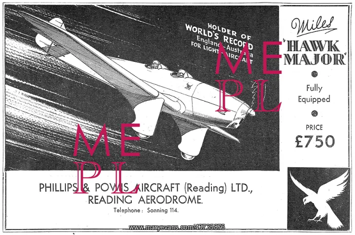 : Miles Hawk Major - Phillips & Powis : Miles Hawk Major - Phillips & Powis