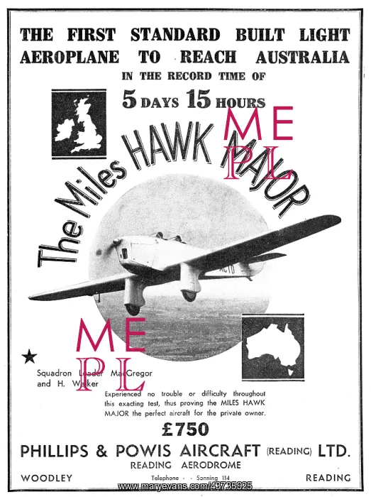 : Miles Hawk Major - Phillips & Powis : Miles Hawk Major - Phillips & Powis