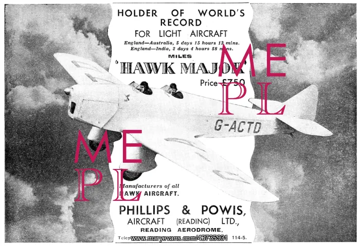 : Miles Hawk Major- Phillips & Powis : Miles Hawk Major- Phillips & Powis