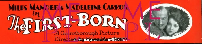 : Miles Mander and Madeleine Carroll in The First Born : Miles Mander and Madeleine Carroll in The First Born