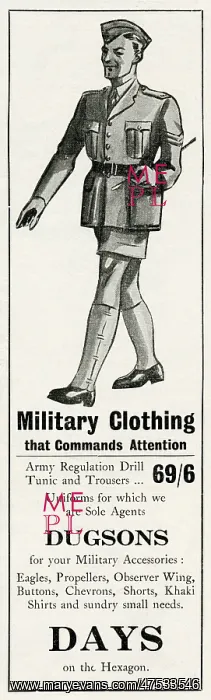 : Military Clothing advertisement : Military Clothing advertisement