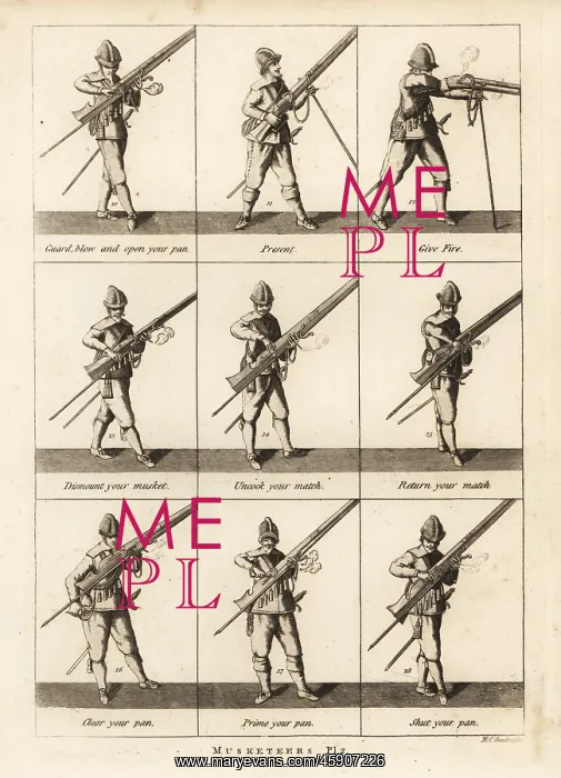 : Military exercises of musketeers : Military exercises of musketeers
