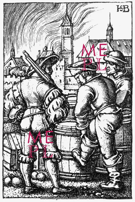 : military, Landsknechts, sentry, copper engraving : military, Landsknechts, sentry, copper engraving