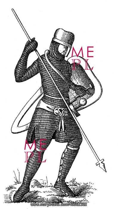  : military, Middle Ages, German knight from the