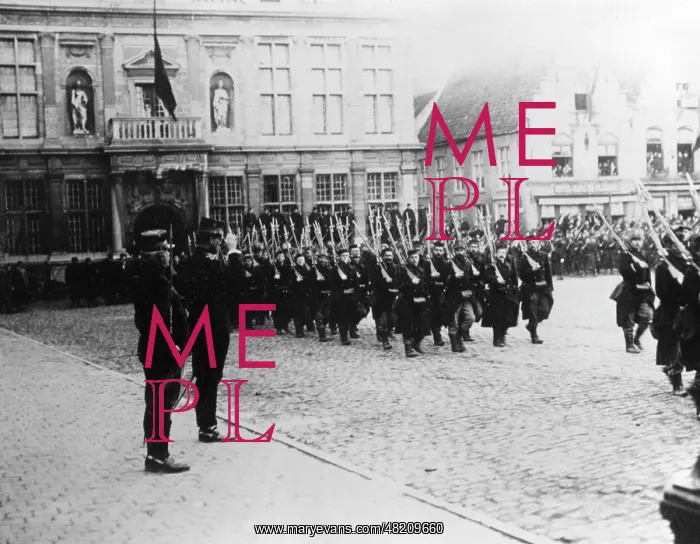 : A military parade for the Belgian King : A military parade for the Belgian King