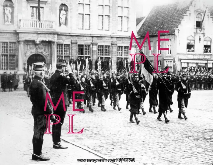: A military parade for the Belgian King : A military parade for the Belgian King