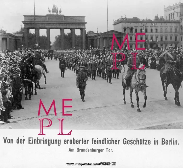  : Military parade in front of the Brandenburg Gate in Berlin