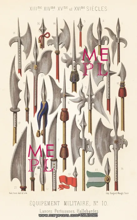 : Military polearms, 13th to 16th century : Military polearms, 13th to 16th century