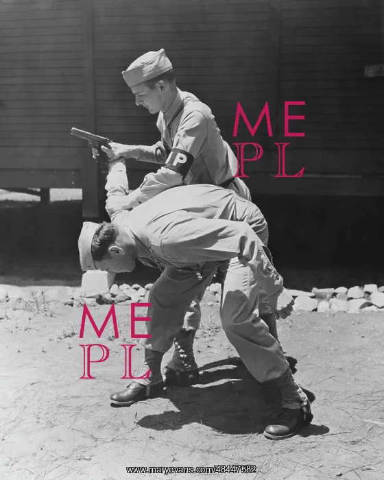 : Military police Privates practice disarming : Military police Privates practice disarming
