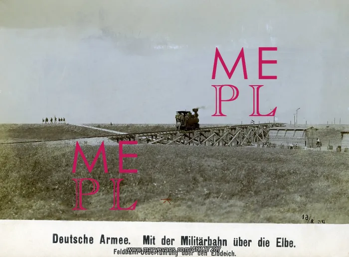  : Military railway across the Elbe, 1904