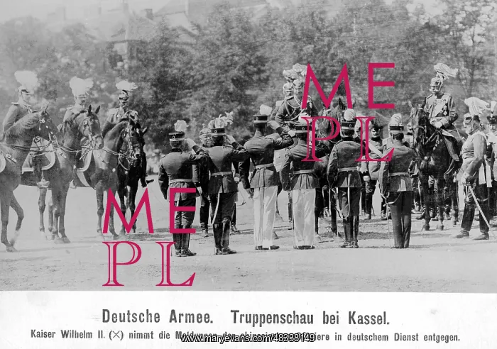 : Military review in Kassel, 1900s : Military review in Kassel, 1900s