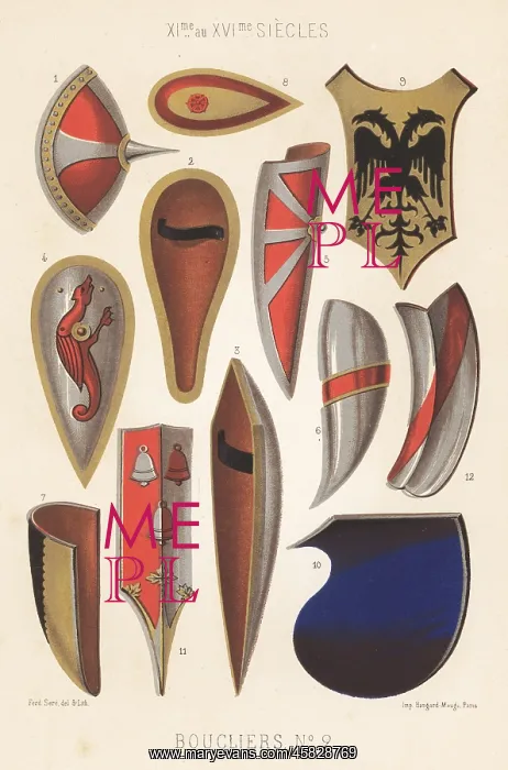 : Military shields or bucklers, 11th to 16th centuries : Military shields or bucklers, 11th to 16th centuries