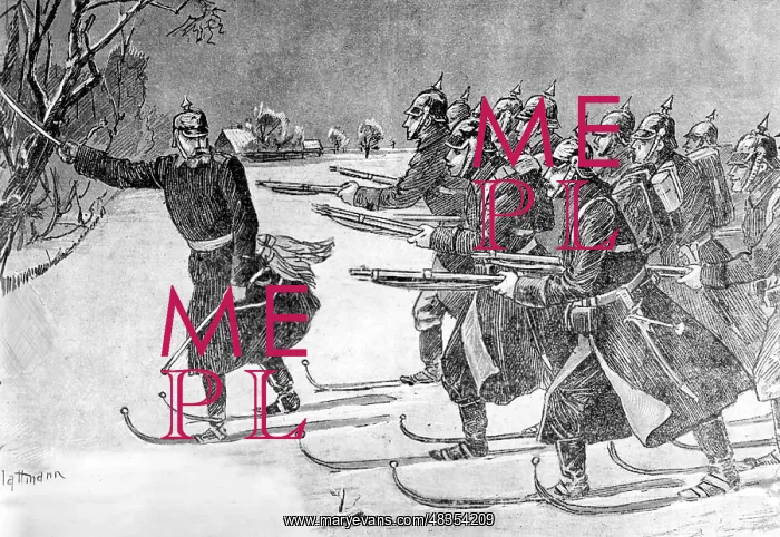 : Military skiing, 1890s : Military skiing, 1890s