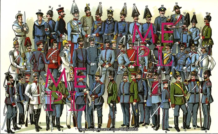: military, uniforms, of the German army and navy : military, uniforms, of the German army and navy