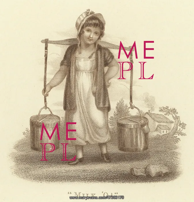 : MILKMAID WITH PAILS : MILKMAID WITH PAILS