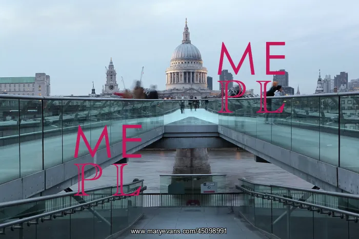 : Millenium Bridge and St Paul's Cathedral, London, UK : Millenium Bridge and St Paul's Cathedral, London, UK